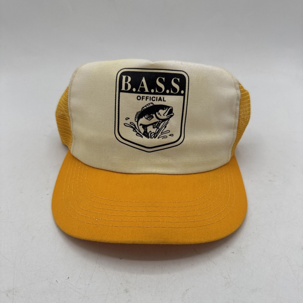 Bass Anglers Sportsman Society Trucker‎ Hat Adults 80s 90s SnapBack Fishing Vtg
